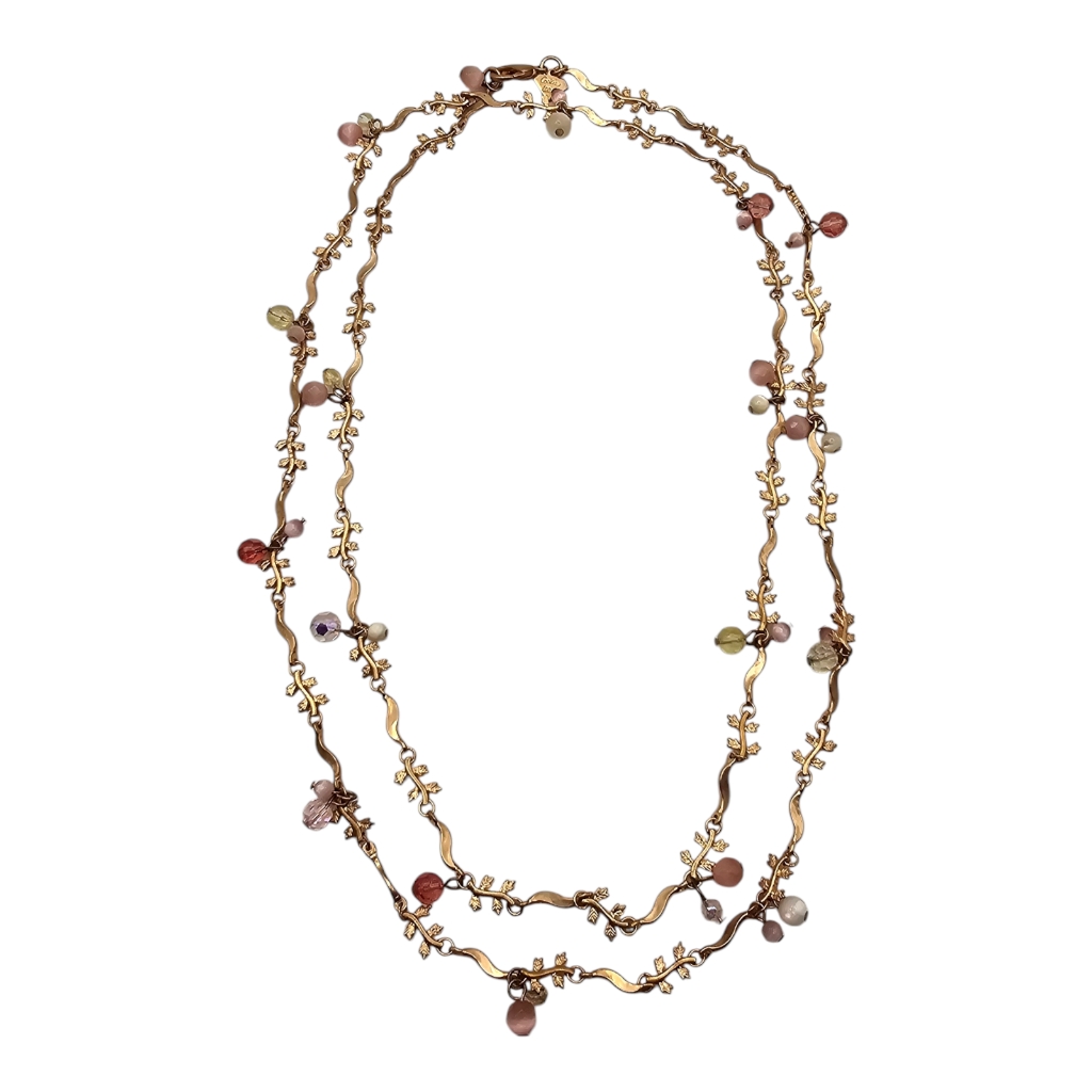 Cookie Lee Blushing Vine Long Necklace 11$